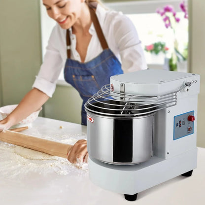 10.5 Qt Commercial Food Mixer，110V 650W Dual-Rotation Dough Kneading Machine with Touchscreen Timer，Food-Grade Stainless Steel Bowl & Safety Shield for Bakeries & Restaurants​​7