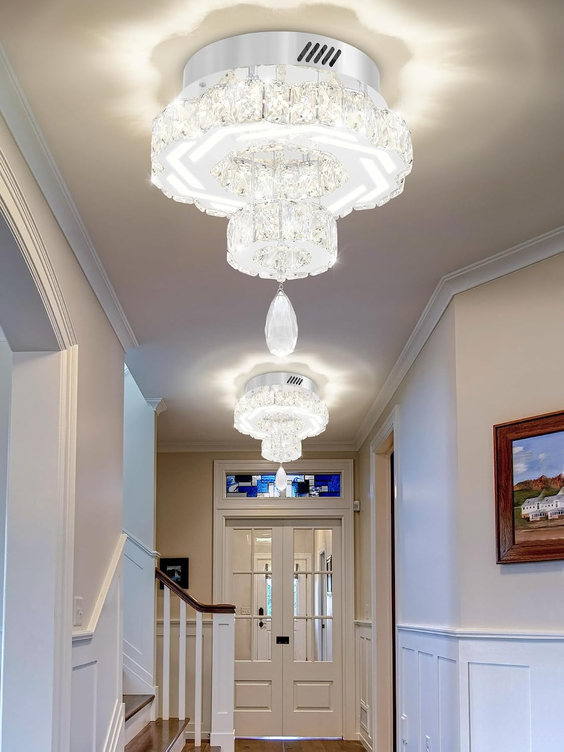 12-modern-crystal-chandeliers-silver-flush-mount-ceiling-chandelier-mini-chandelier-for-hallway-led-dimmable-crystal-pendant-light-for-dining-room-living-room-bedroom
