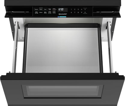 SMD2479MB Smart Microwave Drawer Oven with Easy Wave Open, 24-Inch, 1.2 Cubic Feet, 950 Watt, Concealed Glass Touch Control Panel, Compatible with Alexa Certified, Black18