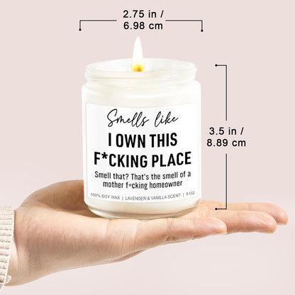 Funny Scented Candle, House Warming Gifts New Home, Housewarming Gifts for Women, Men, Couple, New Homeowner - First Apartment Essentials - Closing Presents for Home Buyers - 9 Oz7