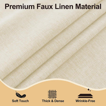 round Textured Table Cloth Linen Wrinkle Free Stain Resistant Farmhouse Decorative Circular Tablecloth for Kitchen, Dining, Party, Wedding, Outdoor Use (30 Inch Round,Champagne)5