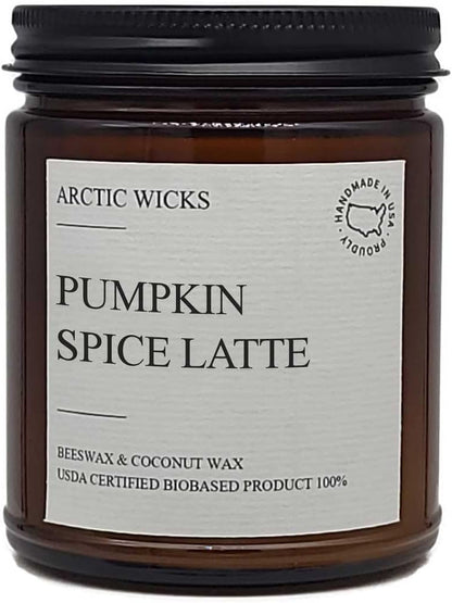Pumpkin Spice Latte Candle, 9Oz Coconut Beeswax, Non-Toxic7