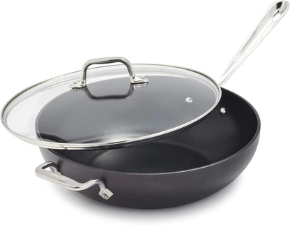 All-Clad HA1 Hard Anodized Nonstick Chef'S Pan,12 Inch Induction Oven Broiler Safe 500F, Lid Safe 350F Pots and Pans, Cookware Black4