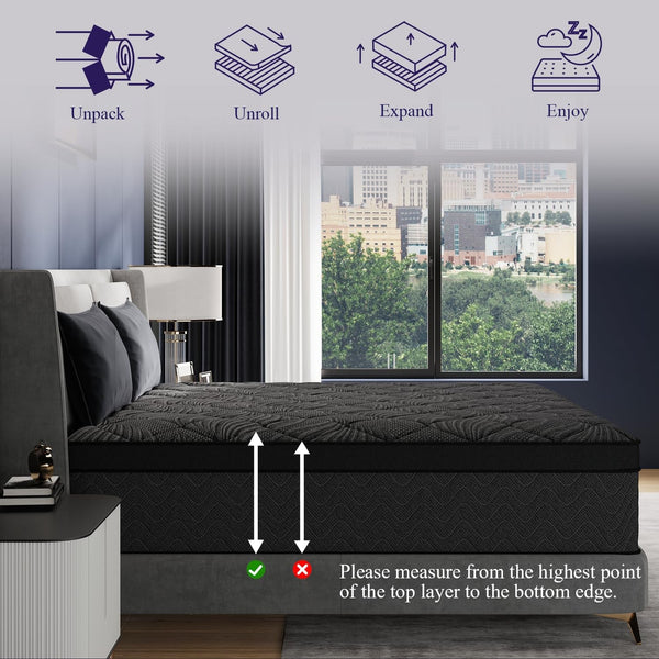 Upgraded Luxury 14 Inch Hybrid King Size Mattress in a Box, Medium Firm7