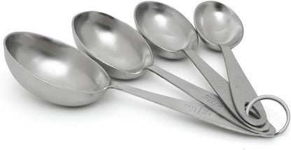 MPC4 4-Piece Stainless Steel Measuring Scoop Set,Silver, 9 Inches Long1