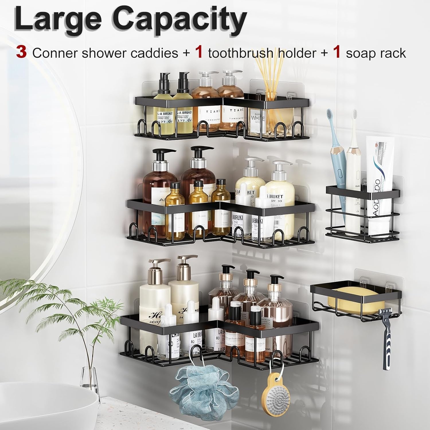 corner-shower-caddy-5-pack-adhesive-stainless-steel-organizer-black