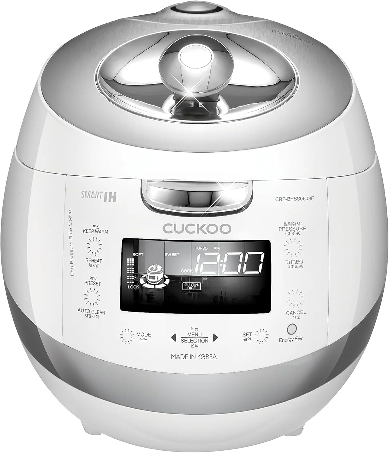 cuckoo-high-pressure-induction-rice-cooker-12-cup-cooked-crp-bhss0609f-6-cup-uncooked-capacity-nonstick-inner-pot-16-cooking-modes-turbo-white-rice-in-14-21-minutes-auto-clean-made-in-korea