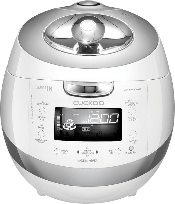 CUCKOO High Pressure Induction Rice Cooker, 12-Cup Cooked, CRP-BHSS0609F | 6-Cup Uncooked Capacity, Nonstick Inner Pot, 16 Cooking Modes, Turbo White Rice in 14-21 Minutes, Auto Clean, Made in Korea1