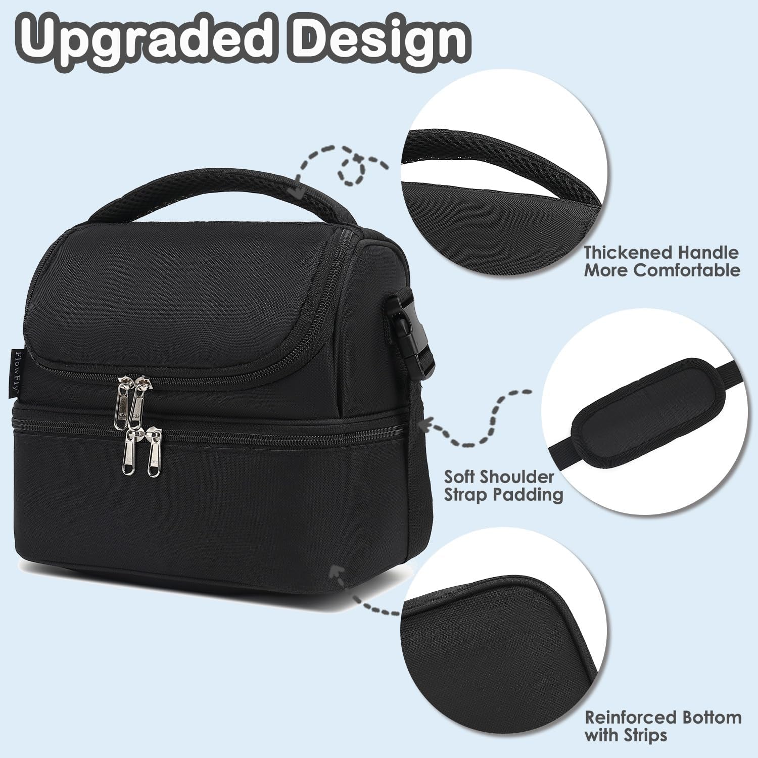 double-decker-cooler-insulated-lunch-bag-large-tote-for-boys-girls-men-women-with-adjustable-strap-black