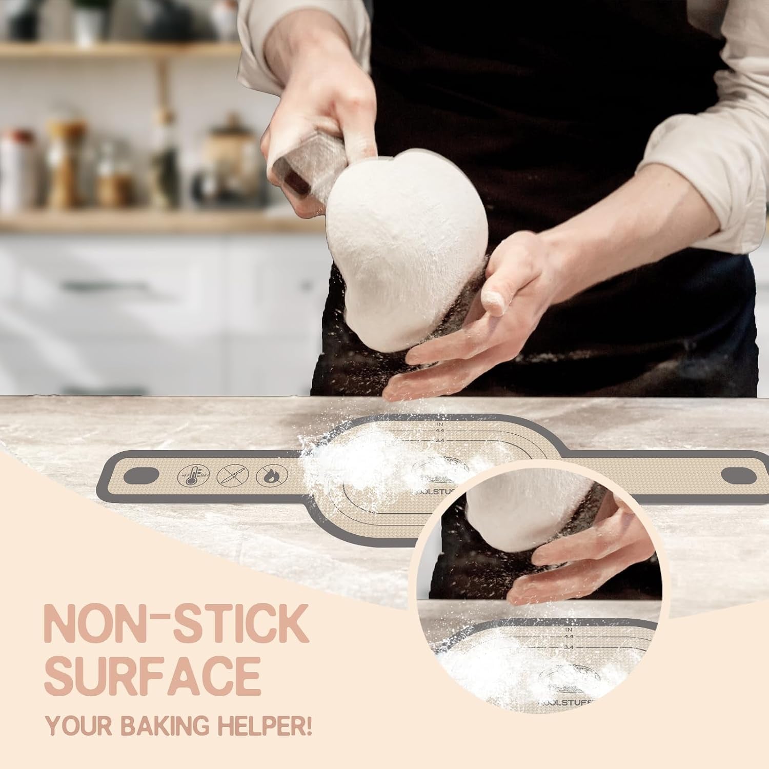 silicone-bread-sling-nonstick-easy-to-clean-2-pcs-oval-and-round-gray-reusable-baking-mats-sourdough-supplies-tools