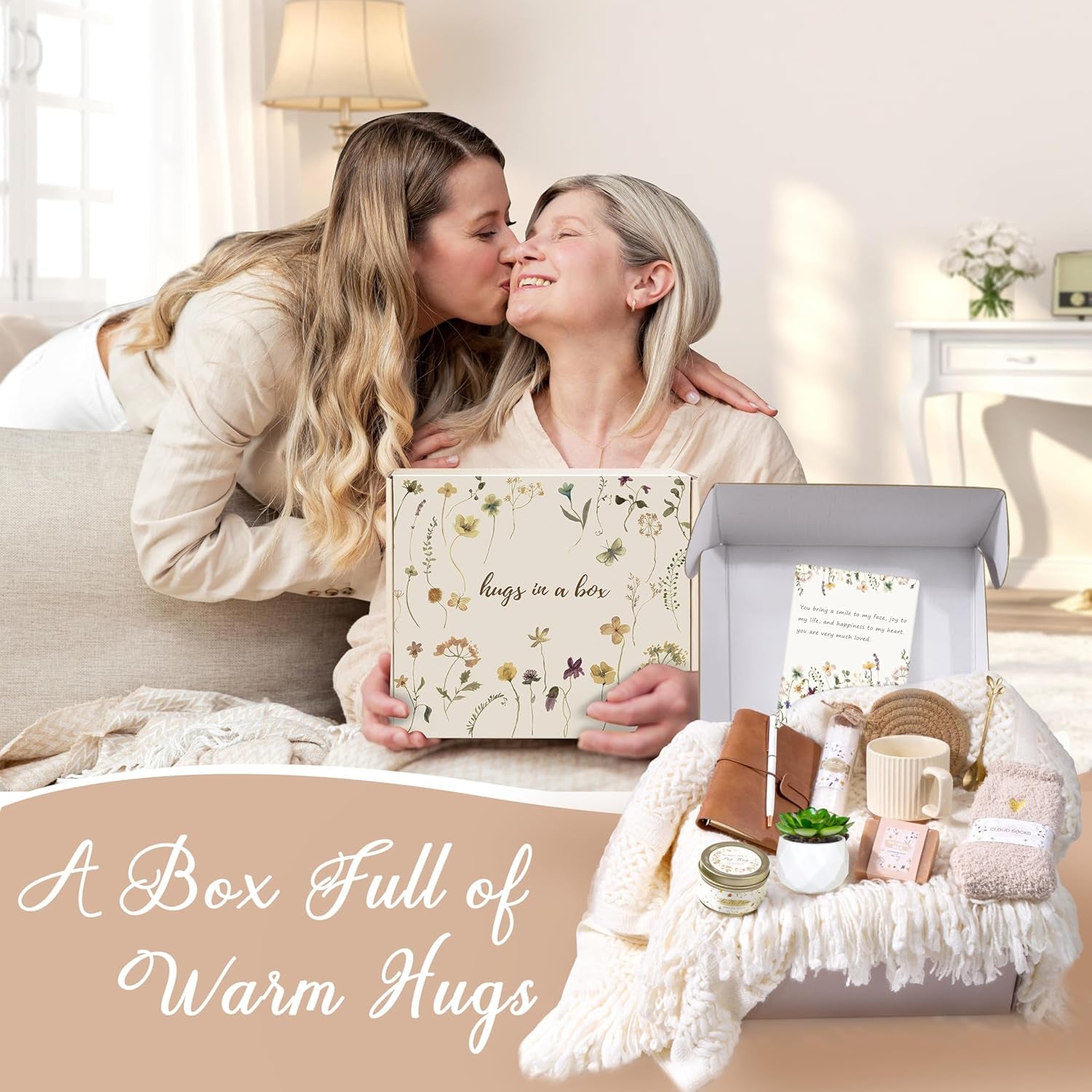 birthday-gifts-for-women-get-well-soon-self-care-package-box-sending-hug-baskets-thinking-of-you-inspirational-gift-for-new-mom-best-friend-birthday-ivory