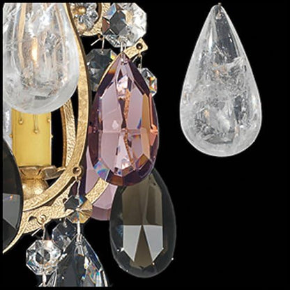 Signature 3573-23AD, Renaissance Rock Crystal 15 Light 38In X 44In Chandelier in Etruscan Gold with Amethyst and Black Diamond Heritage Handcut and Quartz Rock Crystals4