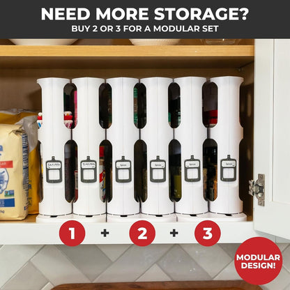 Spice Rack Organizer for Cabinet, Pull & Rotate, 2-Tier11