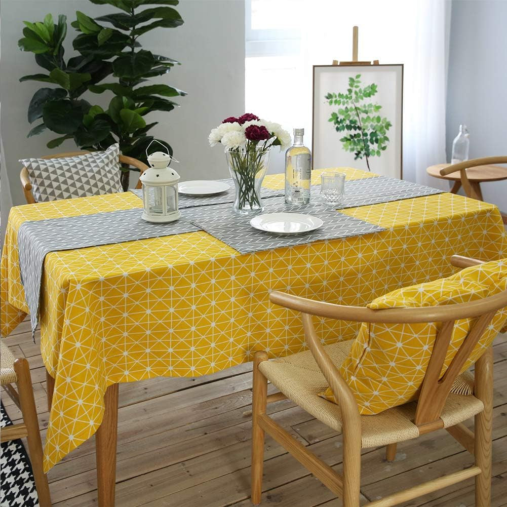 yellow-boho-table-cloth-rectangle-cotton-linen-nordic-twill-tablecloths-wrinkle-free-fabric-checkerboard-stripe-table-cloths-rustic-cover-for-kitchen-dining-party-outdoor-picnic55-x-86-inch