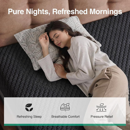 12 Inch King Size Gel Memory Foam Mattress for Ergonomic Comfort | 12 Inch King Mattress for Responsive Support, with Green Tea-Infused Foam, Breathable Side Panel, Mattresses in a Box8