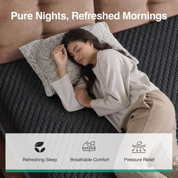 12 Inch King Size Gel Memory Foam Mattress for Ergonomic Comfort | 12 Inch King Mattress for Responsive Support, with Green Tea-Infused Foam, Breathable Side Panel, Mattresses in a Box8