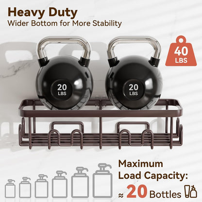 Shower Caddy Adhesive, Rustproof Shower Organizer, Wall Shower Rack3