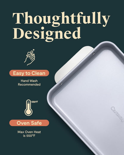 Caraway Non-Stick Ceramic-Coated 9"X13" Rectangle Pan | Naturally Slick Ceramic Coating, Non-Toxic, PTFE and PFOA Free, Perfect for Brownies, Lasagnas, and More, Navy3