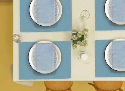 Two-Toned Napkin Set, Stone Blue, 100% Cotton, Napkin Size 18X18 Inch, Suitable for Formal Dining, Everyday Meals, Thanks-Giving and Other Casual Occasions. Pack 6 Pieces.3