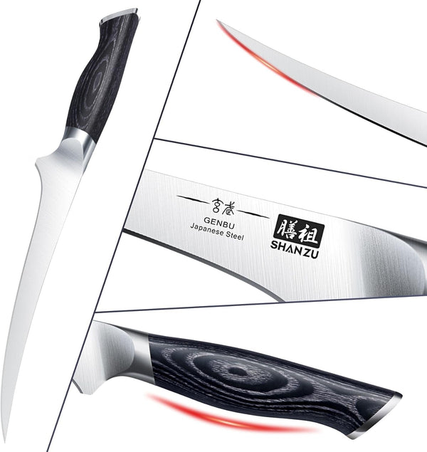 7 Inch Fillet Knife, Japanese Super Steel Boning Knife3