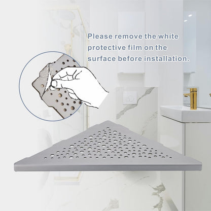 Brushed Nickel 10" Corner Shower Shelves for Tiled Walls, 2 Pack4