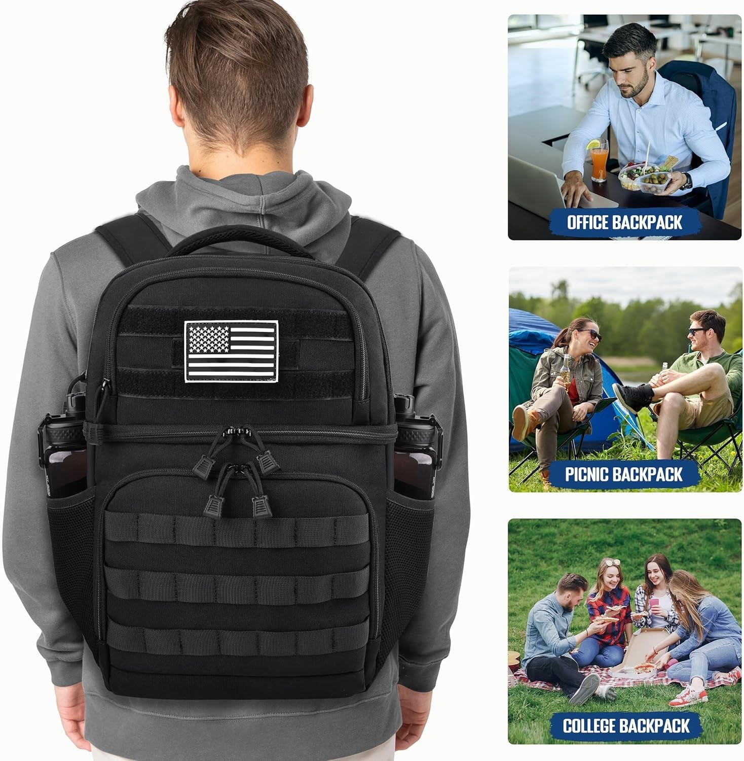 lunch-backpack-for-men-tactical-inspired-double-deck-cooler-backpack-insulated-leakproof-rfid-lunchbox-for-work-black