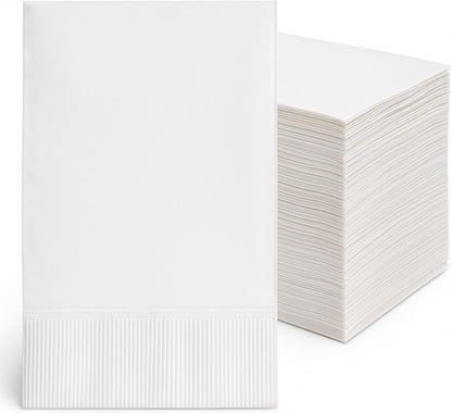 Bell Marque White Dinner Napkin-300 2-Ply White Dinner Napkins, 0.1" Height, 17" Width, 15" Length (Pack of 300)1