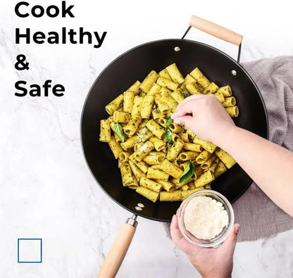 Carbon Steel Non-Stick Wok | Easy Clean, Hand Wash Recommended4