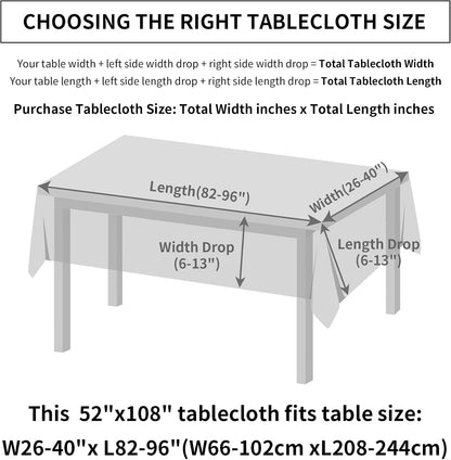 Natural Linen Rectangle Tablecloth, Slubby Textured Lightweight Table Cloth 52 X 108 Inch, Water Resistant Stain Resistant Farmhouse Burlap Table Cover for Kitchen Dining Room, Light Brown6
