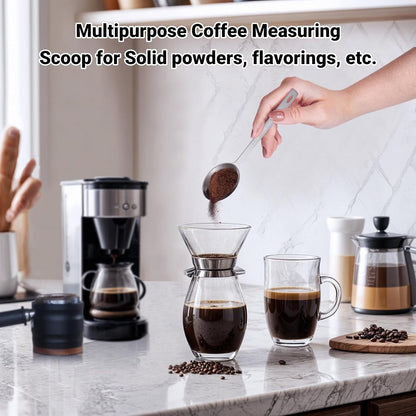 4Pcs 1 Tbsp 15Ml Stainless Steel Long Handle Coffee Measuring Scoop | Stainless Steel, Precise 1 Tbsp Measure, Long Handle, for Ground Coffee Tea Spice Powder, Dishwasher Safe, Multi-Use Scoop6