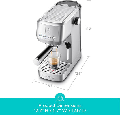3700 Essential Stainless Steel Espresso Machine with Steam Wand | 20-Bar Italian Pump, Powerful Steam Wand, 43.9Oz Removable Water Tank, Compact Espresso Maker for Home, Cappuccino & Latte7