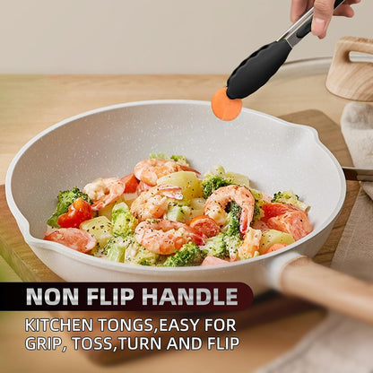 Stainless Steel Kitchen Tongs Set, 3 Pack with Silicone Tips6
