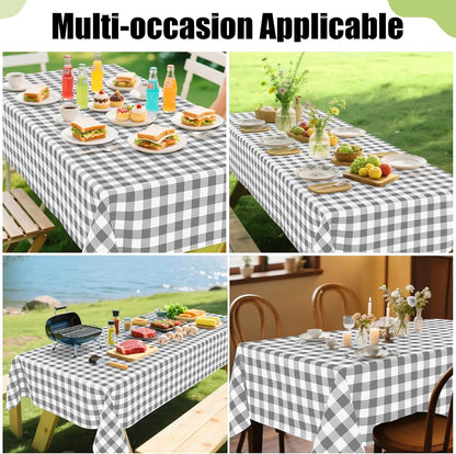 Picnic Table Cloth, Vinyl Tablecloths with Flannel Backing, 54"X78"6