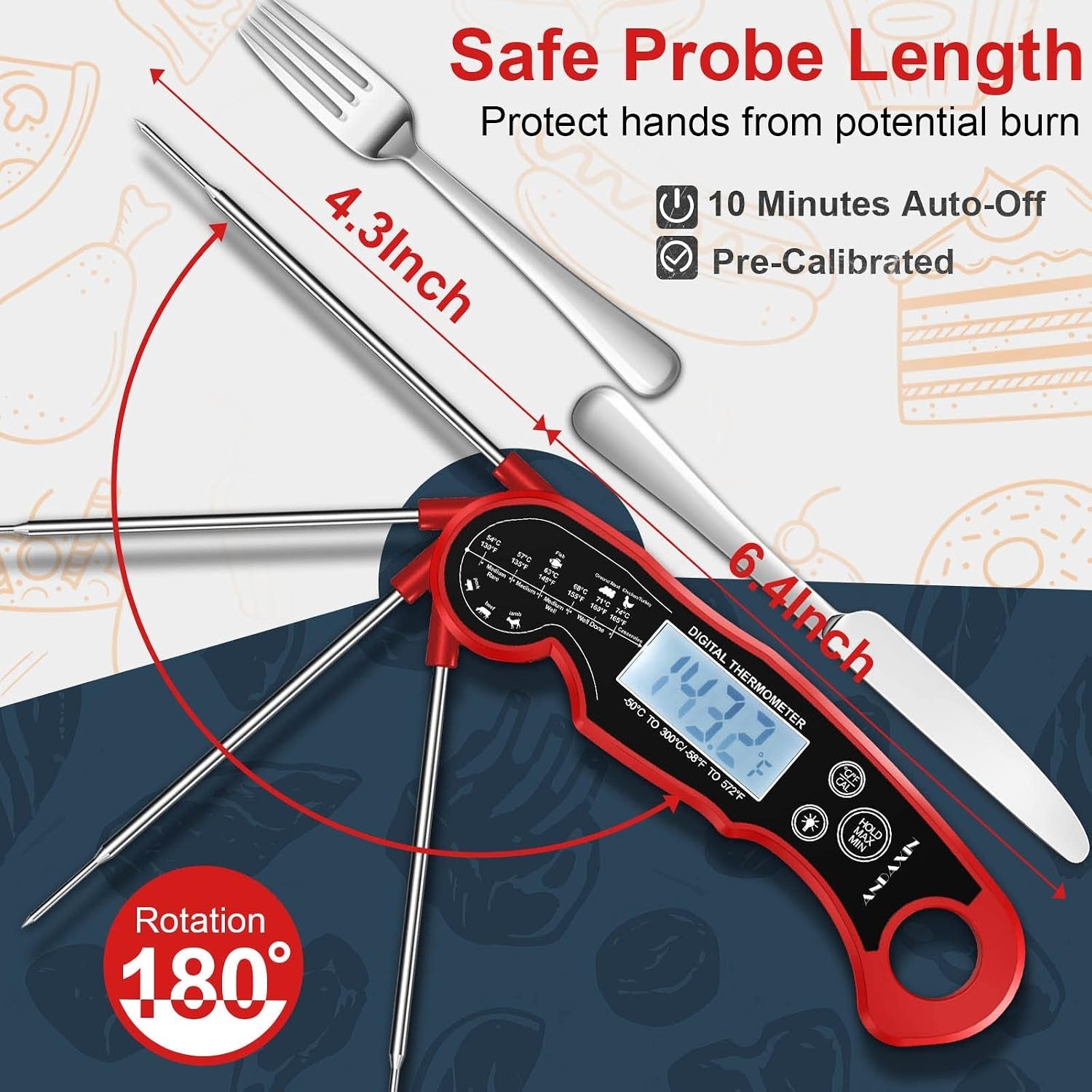 meat-thermometer-digital-for-grilling-and-cooking-waterproof-ultra-fast-instant-read-food-thermometers-with-backlight-calibration-for-kitchen-deep-fry-bbq-grillred-black-lcd