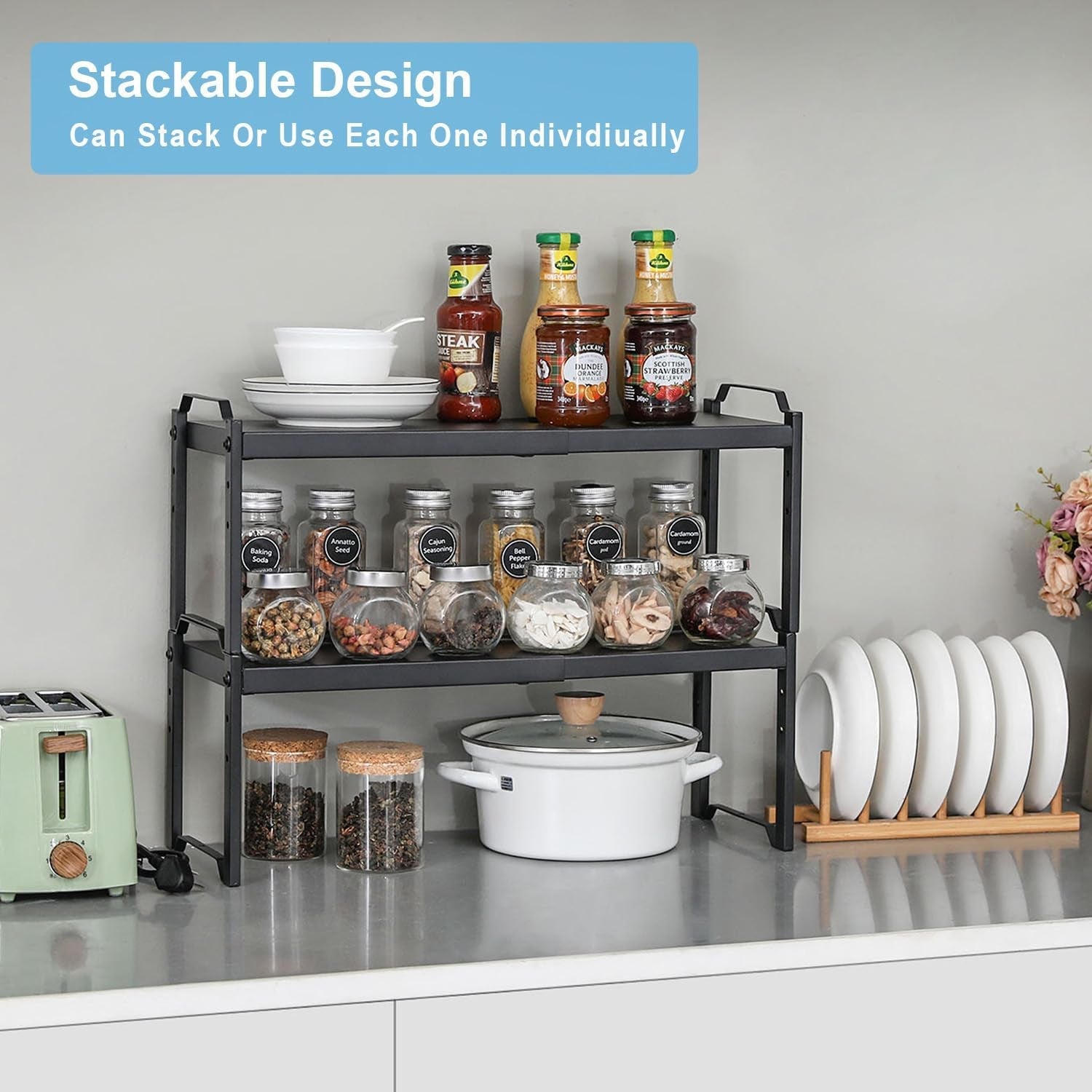 expandable-cabinet-shelf-organizer-adjustable-kitchen-countertop-storage