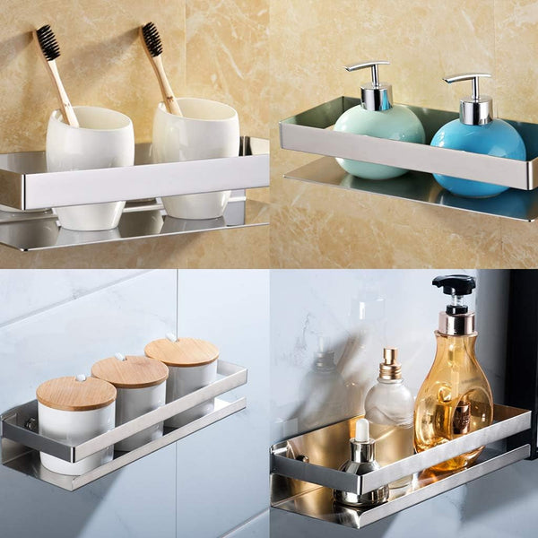 12 Inch Bathroom Shower Shelf Stainless Steel Wall Shower Caddy Rack6