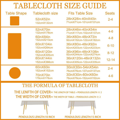 Fall Tablecloth 60X84 Inch - Fall Decorations for Home | Pumpkins Farm Water Resistant Rustic Table Cloth Rectangle for Party, Dinning, Home7