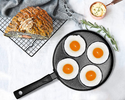Aluminum 4-Cup Egg Frying Pan, Non Stick Egg Cooker Pan5