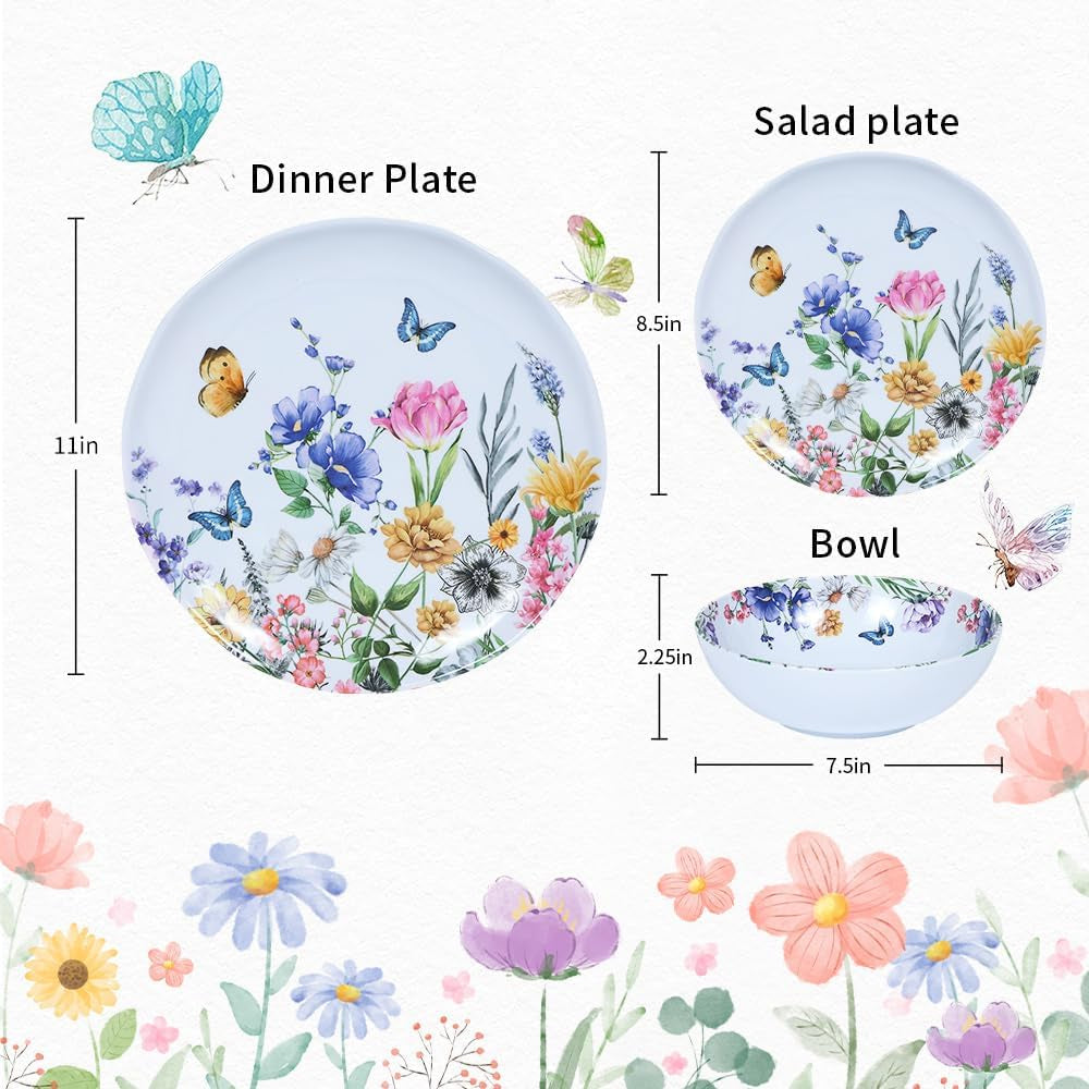 12-piece-melamine-dinnerware-sets-plates-and-bowls-sets-floral