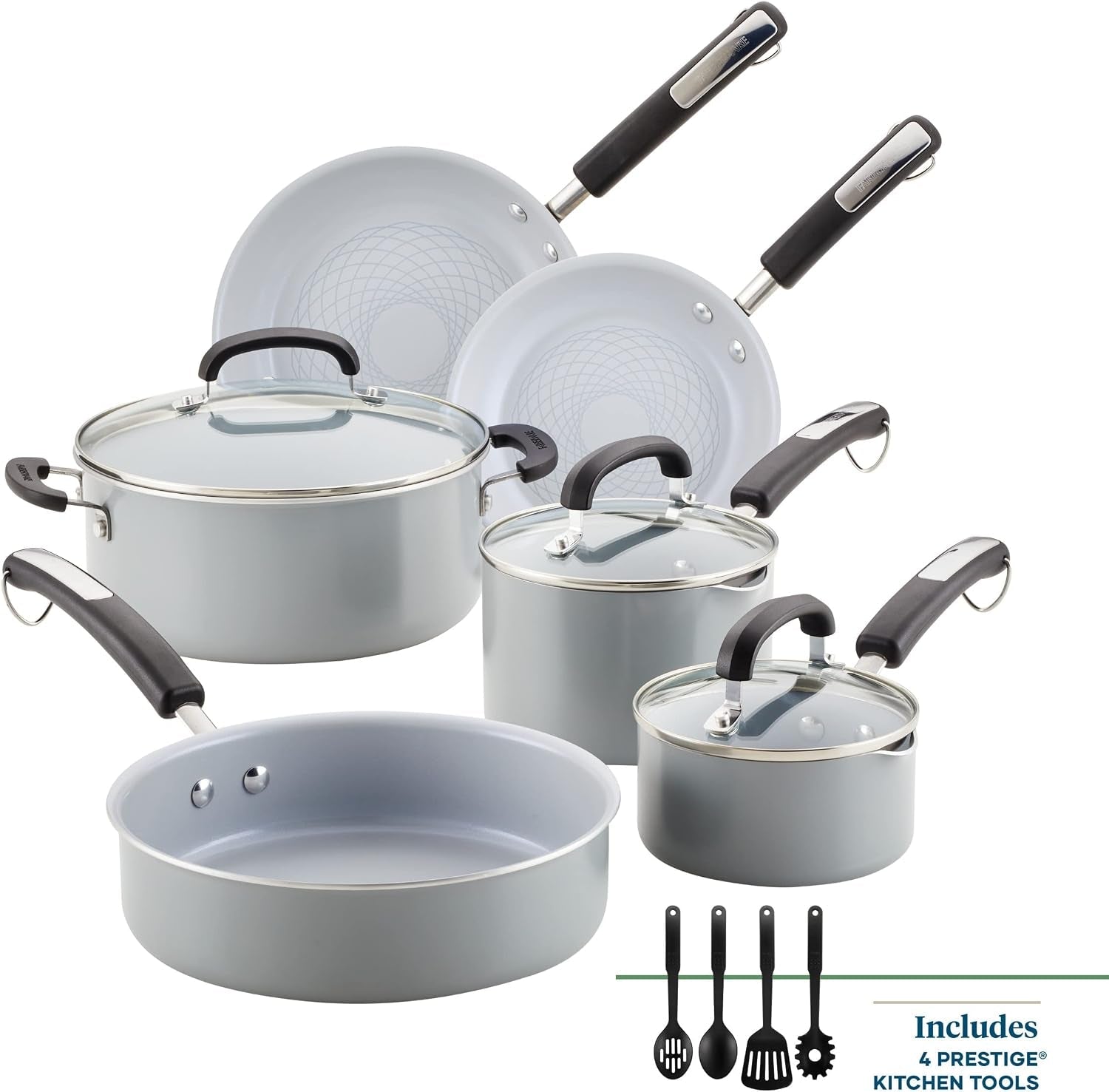 ecoadvantage-ceramic-nonstick-cookware-pots-and-pans-set-13-piece-gray