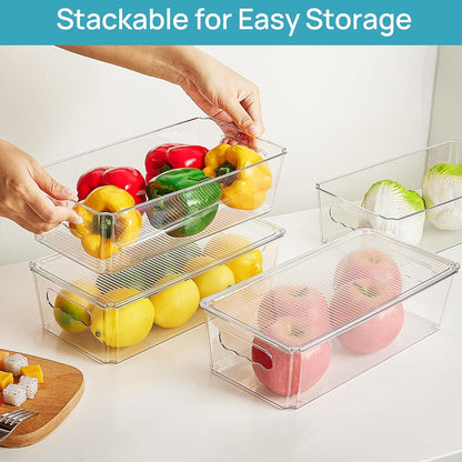 8Pcs Clear Stackable Storage Bins with Lids4
