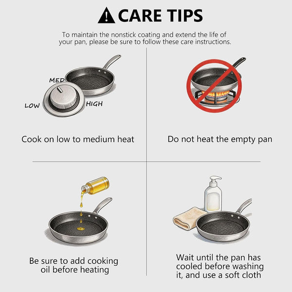 8, 10 and 12-Inch Non Stick Frying Pans with Lids, Ceramic Coating | 6-Piece Stainless Steel Cookware Set for Home Cooking, Dishwasher Friendly, Oven Safe, Induction Ready, for Men and Women9