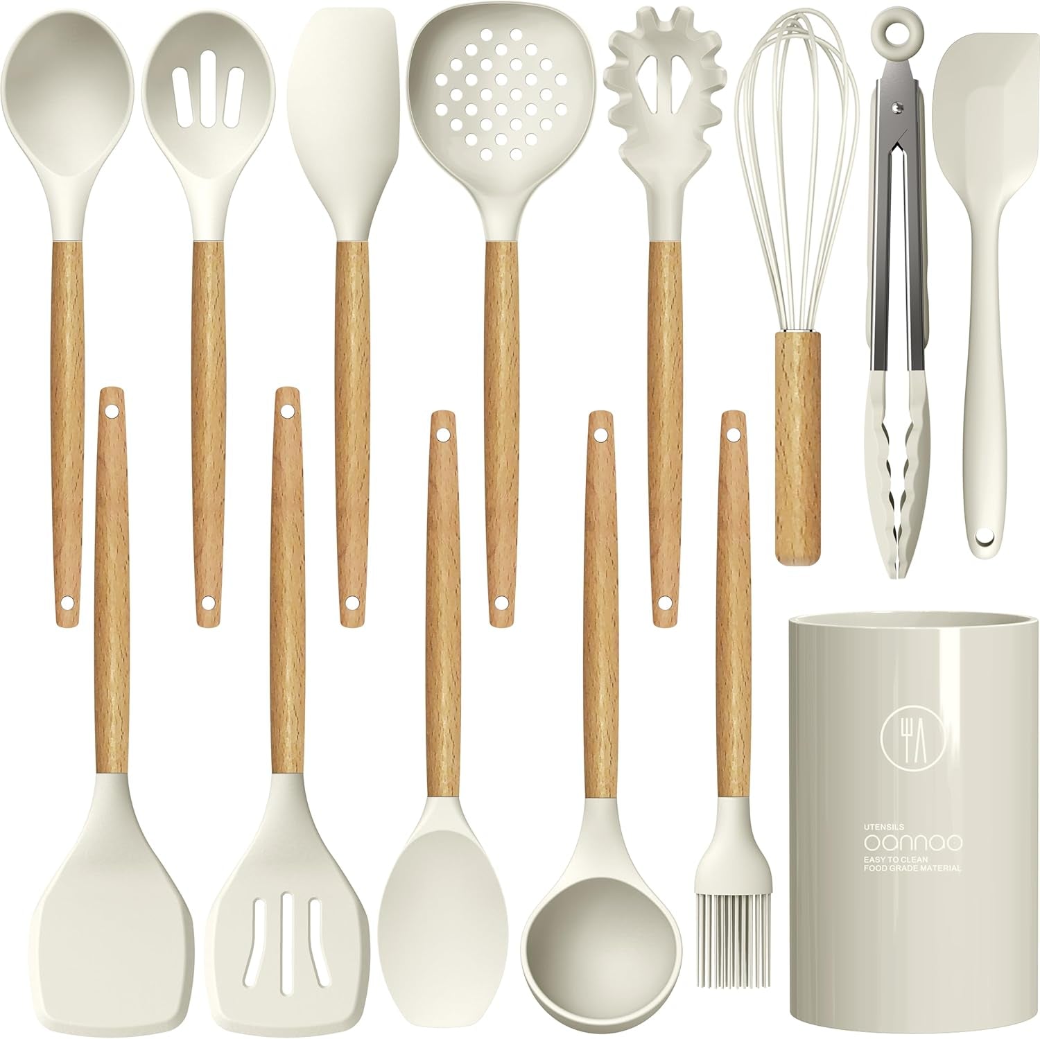 silicone-cooking-utensils-set-446-f-heat-resistant-silicone-kitchen-utensils-for-cooking-kitchen-utensil-spatula-set-w-wooden-handles-bpa-free-gadgets-for-non-stick-cookware-khaki
