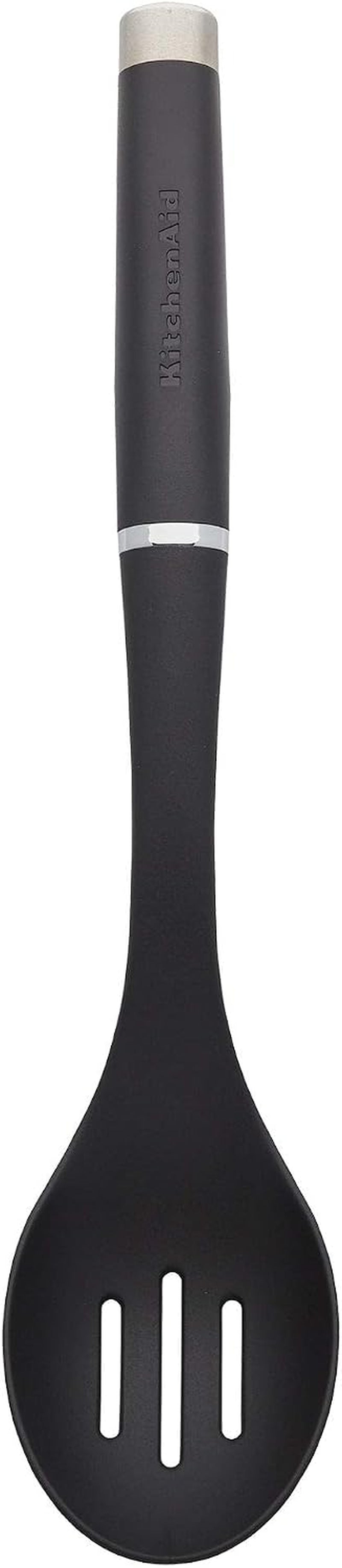 kitchenaid-ko004ohoba-gourmet-nylon-slotted-spoon-matte-black