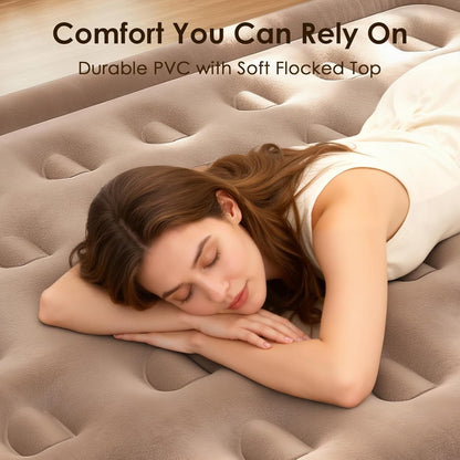 Air Mattress Queen with Built-In Pump, 18" Raised Blow up Air Bed2