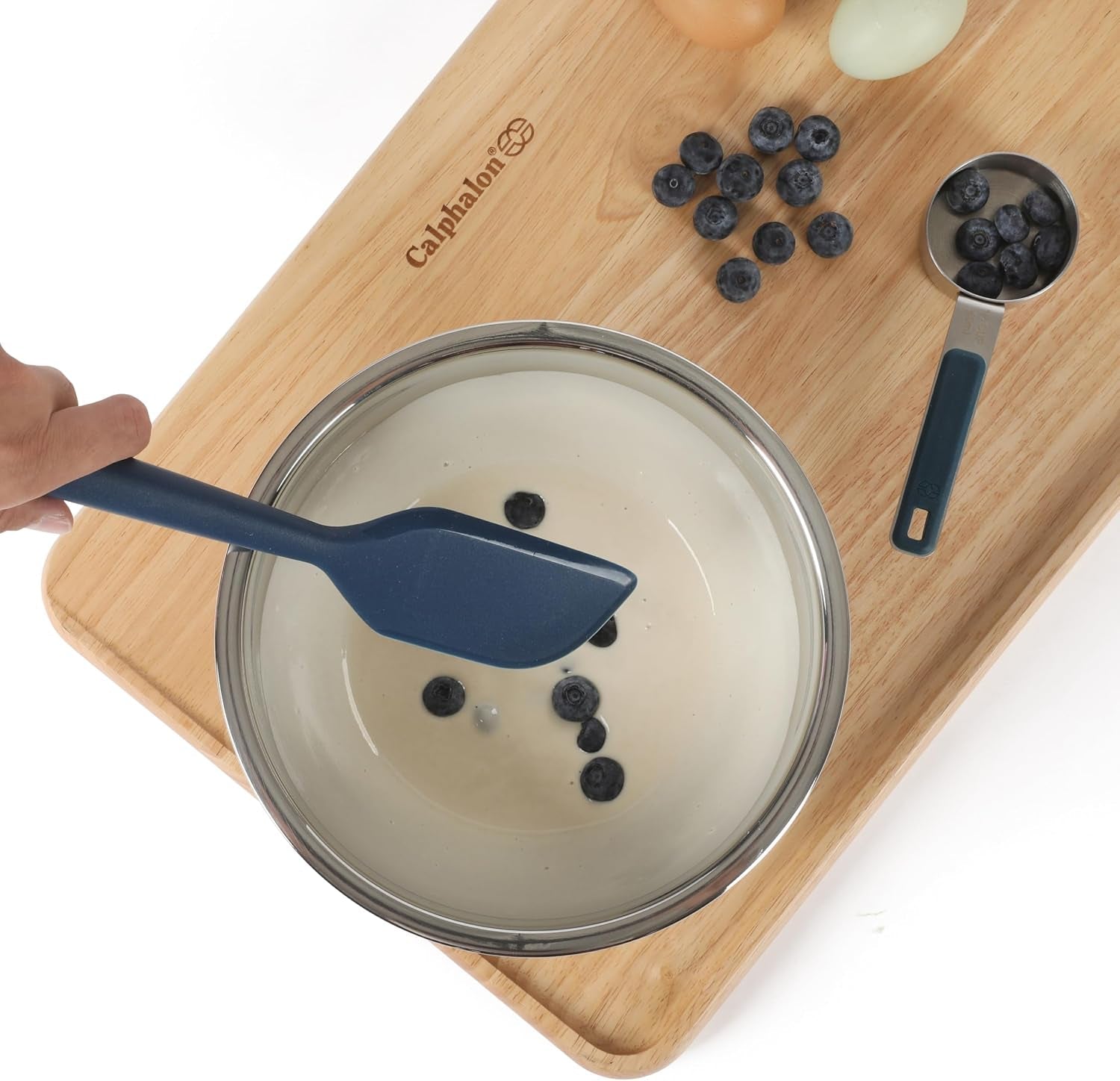 edge-6-piece-stainless-steel-and-silicone-kitchen-tool-set-kitchen-utensil-set-scraper-skimmer-spoon-ladle-turner-pasta-server-heat-resistant-nonstick-safe-cooking-utensils-navy