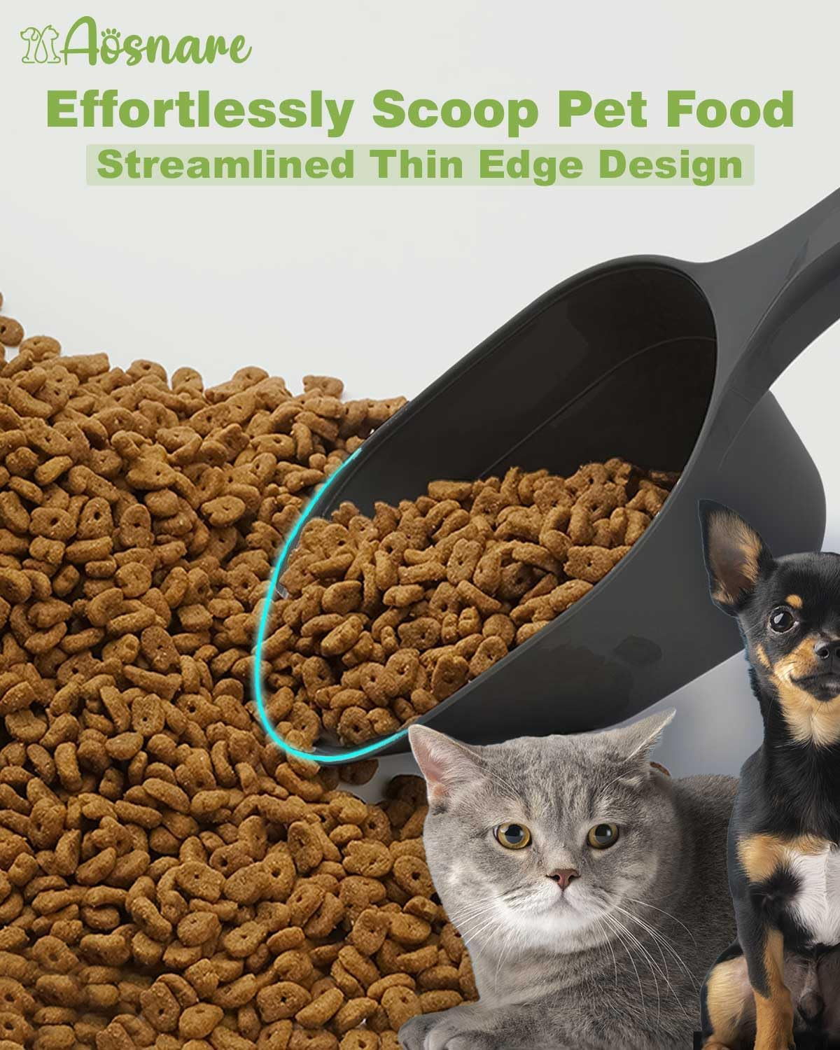 2pack-dog-cat-food-scoop-measuring-cup-1-cup-plastic-pet-food-scoop-black