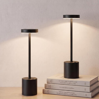 Cordless Table Lamp Set of 2, Black Rechargeable Table Light1