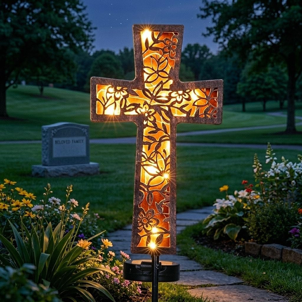solar-cross-garden-stake-lights-38inch-metal-waterproof-garden-decor