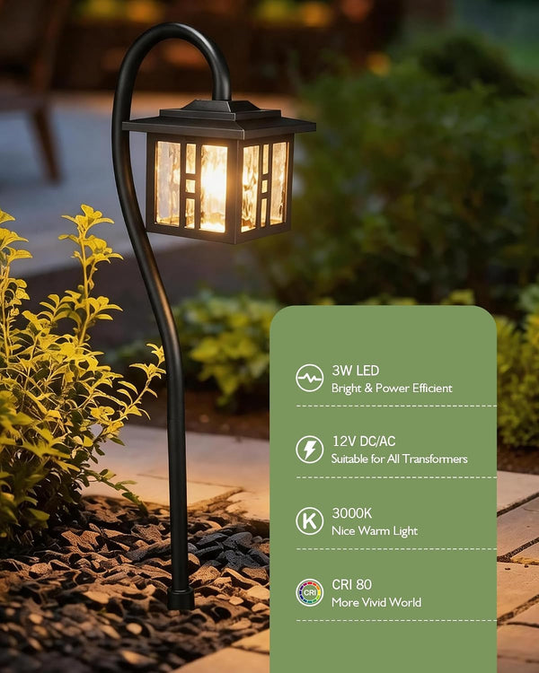 Low Voltage Landscape Lighting, 4-Pack LED Pathway Lights Outdoor2